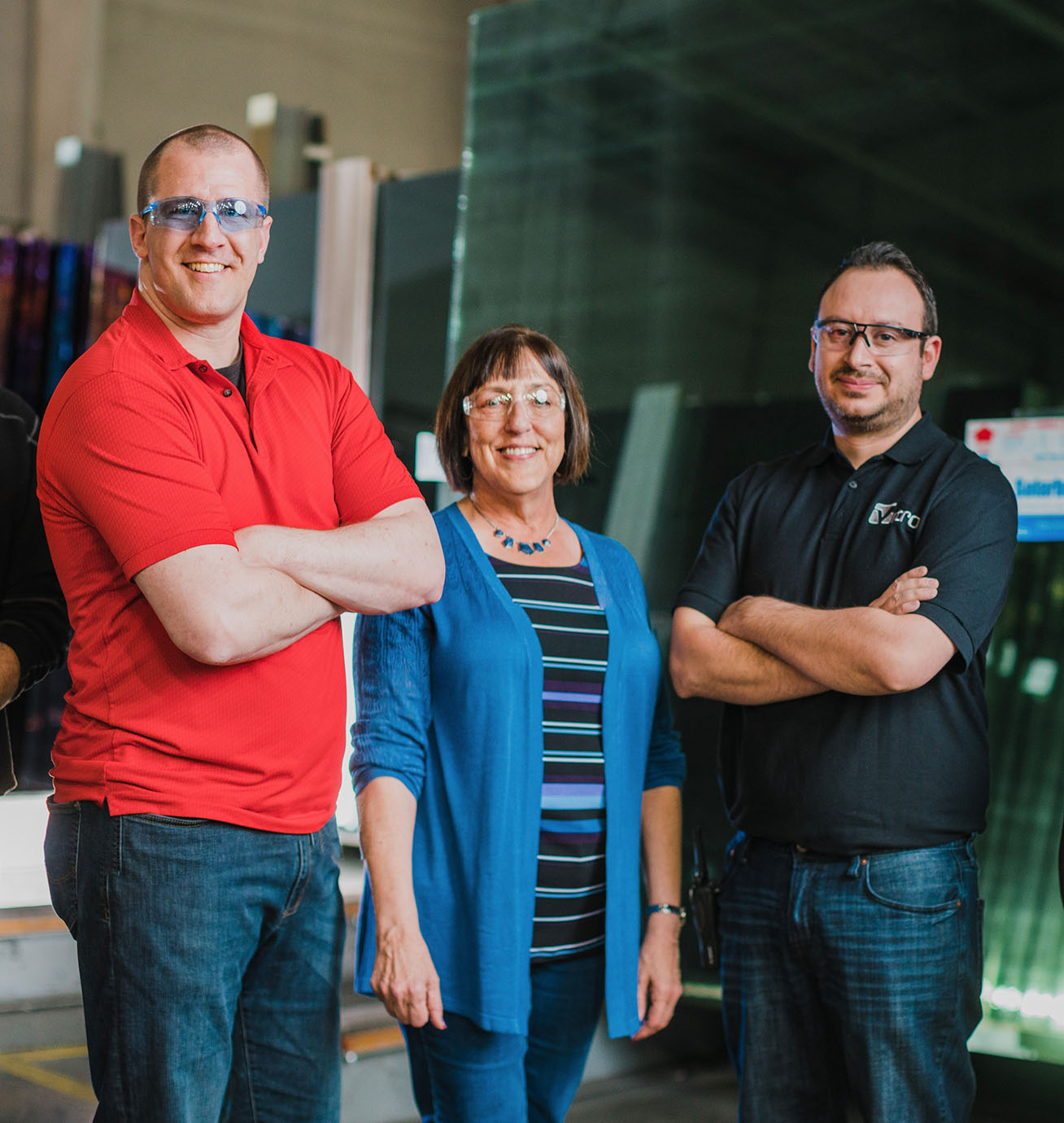 Employees at Vitro plant