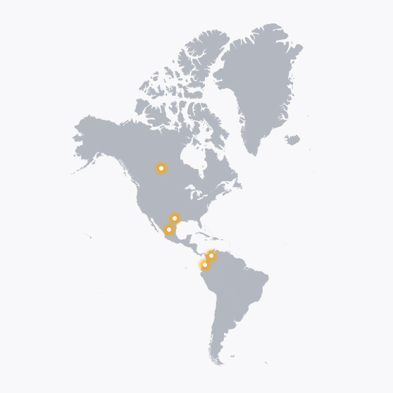 Mapa de ubicaciones de distribución.